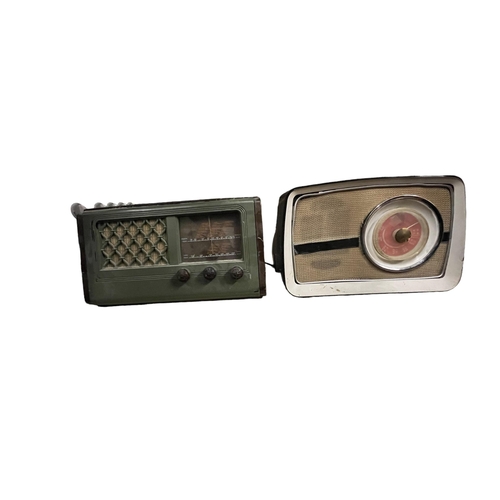 621 - 4 VINTAGE RADIOS including timber and bakelite cases, by Bush, His Master's Voice and others.