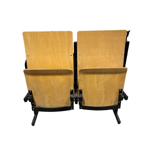 577 - THREE PAIRS OF VINTAGE TUBULAR AND BEECHWOOD FOLDING SEATS