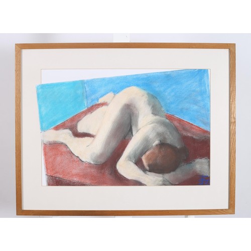 230 - ANTHONY O'BRIEN Reclining Nude Pastel Monogrammed lower right, dated '98 40cm (h) x 57cm (w)