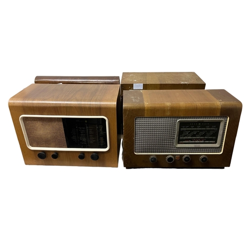 650 - 5 VINTAGE VALVE RADIOS, to include His Master's Voice and Ekco models, 4 VINTAGE RADIOS including ti... 