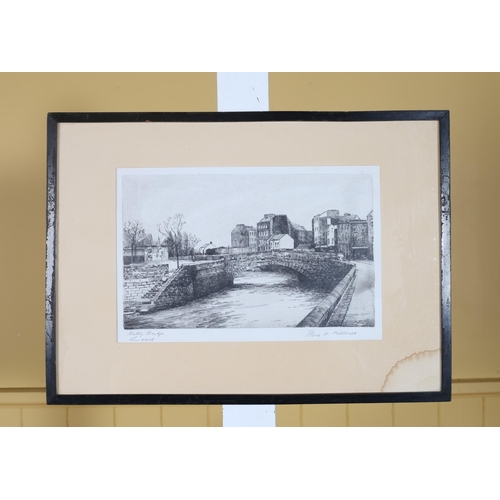 151 - FLORA H. MITCHELL River Shannon Limerick 19cm (h) x 27cm (w) FLORA H. MITCHELL Balls Bridge Limerick... 