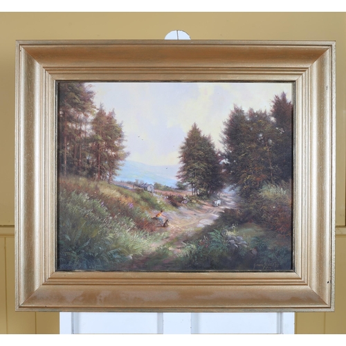 155 - GERARD GLYNN In Ballinastoe Wood Co. Wicklow Oil on canvas laid on board Signed and dated lower righ... 