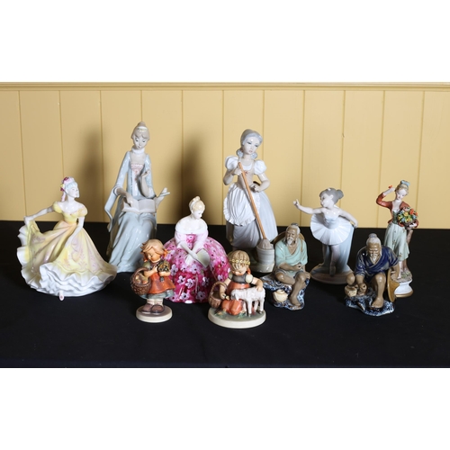 514 - A COLLECTION OF CHINA to include a Royal Doulton figure modelled as Nanette, two Hummel figures, a R... 