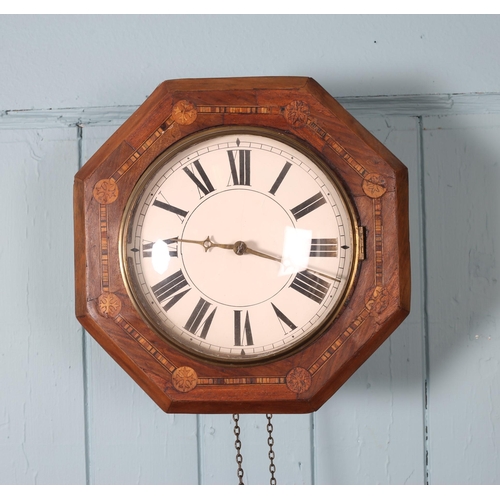 612 - EIGHT VINTAGE, AND LATER WALL CLOCKS to include two 'wagon on the wall' examples (8)