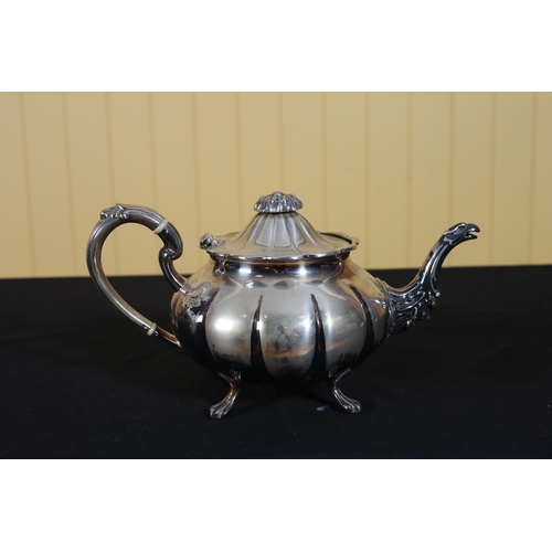 475 - A STERLING SILVER TEAPOT of squat form