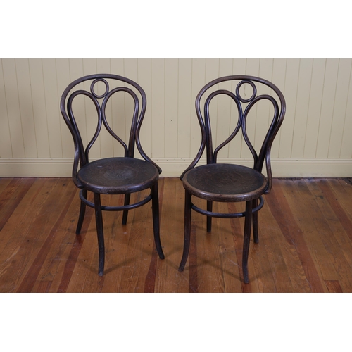 90 - A PAIR OF VINTAGE BENTWOOD CHAIRS of typical form