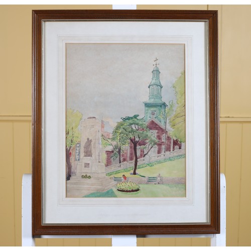 538 - HARRY KERNOFF (R.H.A. 1900 - 1974) Municipal Park Watercolour Signed lower right 37cm (h) X 29cm (w)