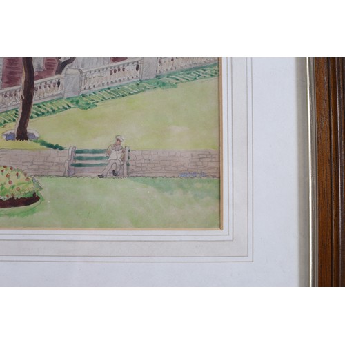 538 - HARRY KERNOFF (R.H.A. 1900 - 1974) Municipal Park Watercolour Signed lower right 37cm (h) X 29cm (w)