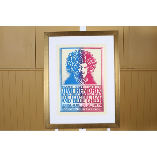 144 - JIMI HENDRIX CONCERT POSTER Pinnacle Concert Shrine Auditorium Framed 62cm (h) x 45cm (w)