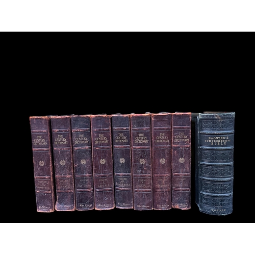 306 - EIGHT VOLUMES THE CENTURY DICTIONARY, one volume Bagster's Comprehensive Bible