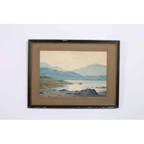 563 - DOUGLAS ALEXANDER (1871-1945 R.H.A.) Near Lough Altan Donegal Watercolour Bears label verso 25cm (h)... 