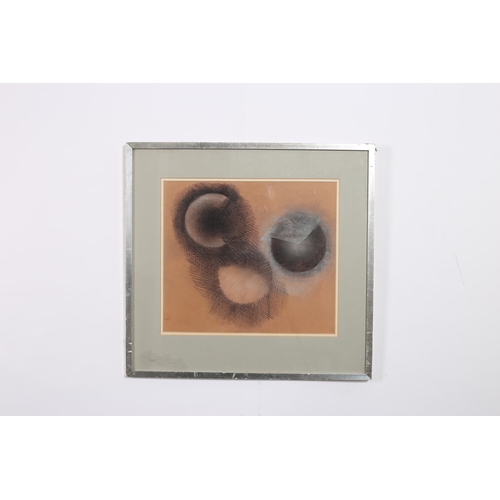 585 - PATRICK O'CONNOR Three Orbs Mixed media on board Inscribed verso 'Patrick O'Connor Three Orbs framed... 