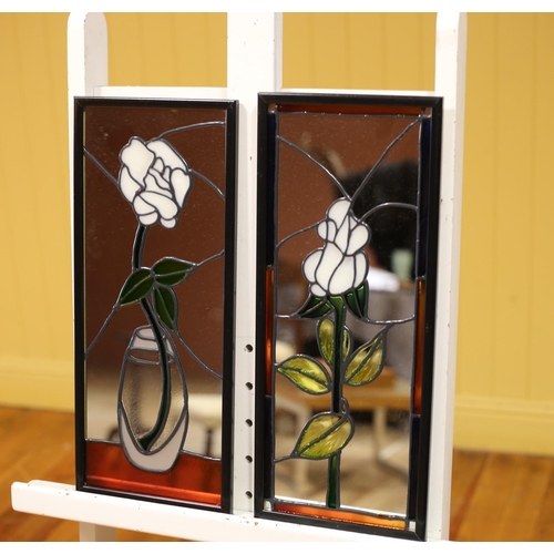 618 - FOUR ART DECO STYLE FRAMED MIRRORS together with A COMPOSITION FRAMED MIRROR (5)