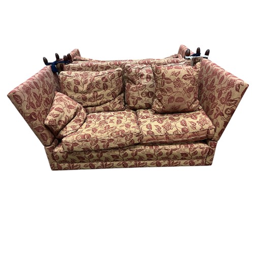 545 - A KNOLL TWO SEATER COUCH with loose cushions and drop sides 95cm (h) x 194cm (w)