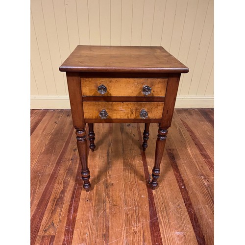 47 - A 19TH CENTURY MAHOGANY CELLARETTE of square outline the hinged lid above a moulded apron on square ... 