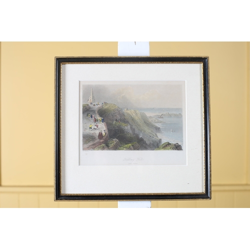 455 - A PAIR OF COLOURED PRINTS View of Killiney Bay and Killiney Hill A pair Each 58cm (h) x 22cm (w)