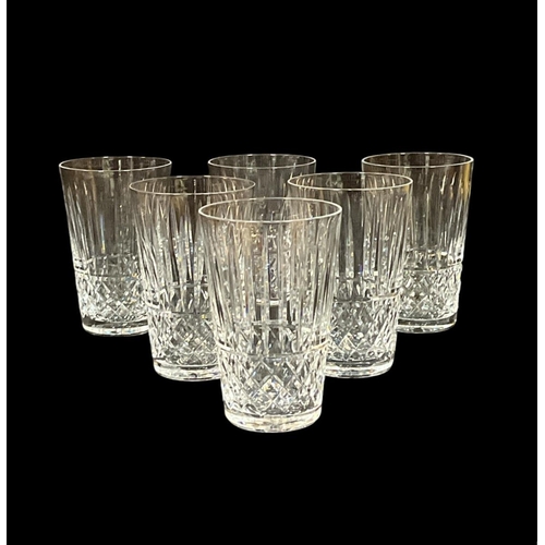 481 - A SET OF SIX WATERFORD CUT GLASS TUMBLERS