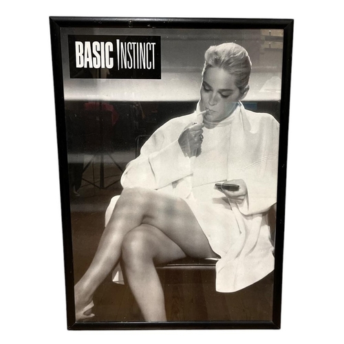 604 - A VINTAGE MOVIE POSTER inscribed 'Basic Instinct' 98cm (h) x 68cm (w)