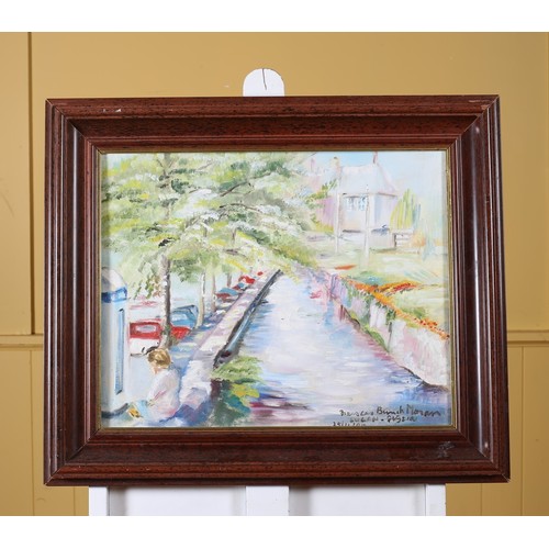 315 - IRISH SCHOOL Riverscape with Bridge Oil on canvas Signed lower right 50cm (h) x 56cm (w), FRANCIS BU... 