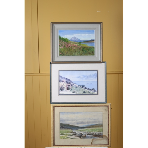 636 - A COLLECTION OF VARIOUS PICTURES to include prints, watercolours and oils to include M.F. O'Sullivan... 