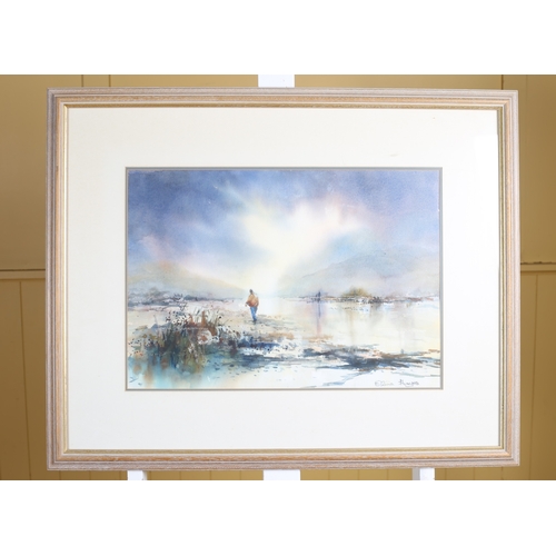 304 - OLIVIA HAYES Connemara Lake Scene Watercolour Signed lower right 36cm (h) x 49cm (w)