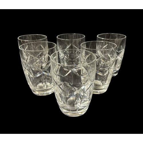 471 - A SET OF SIX WATERFORD CUT GLASS TUMBLERS