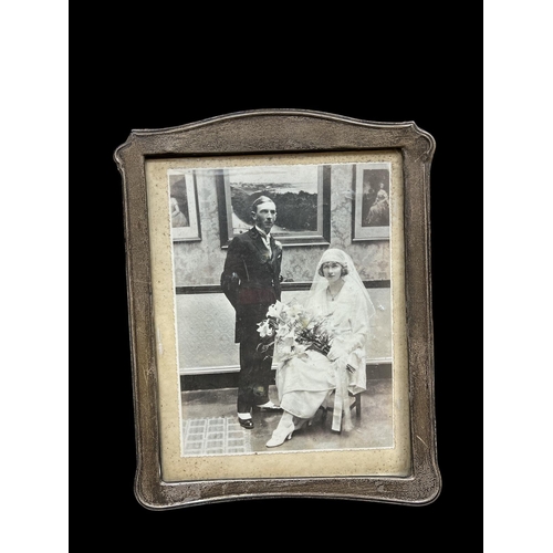 536 - A SILVER PHOTO FRAME Birmingham 1924 19cm (h) x 17cm (w)