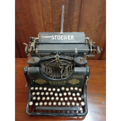 278 - A VINTAGE STOEWER PORTABLE TYPEWRITER 26cm (h) 36cm (w) 36cm (d)