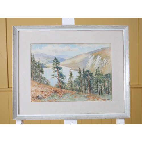 311 - HOWARD KNEE Mountain Lake Scene Watercolour Signed lower right 26cm (h) x 36cm (w)