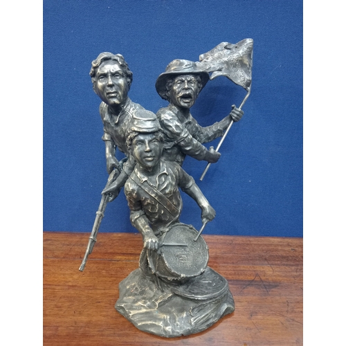 249 - A BRONZE GROUP modelled as Confederate Soldiers 45cm (h) x 30cm (w) x 15cm (d)