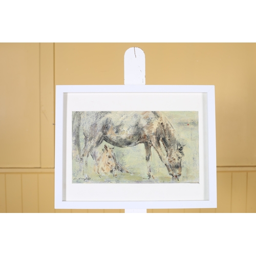 315 - CON CAMPBELL Study of a Horse An oleograph 19cm (h) x 34cm (w)