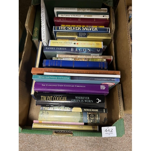 442 - A MIXED BOXED LOT OF IRISH, mainly Irish Interest, History, Literature, Art, etc.