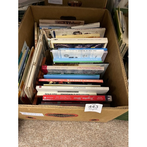 443 - A MIXED BOXED LOT OF MAINTLY PAPERBACK, PAMPHLETS, ETC. to include History, Literature, etc., mainly... 