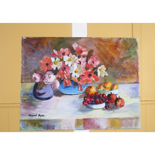 643 - MARGARET HAYDEN Loving Kindness A pastel Signed lower right 58cm (h) x 48cm (w), MARGARET HAYDEN Fig... 