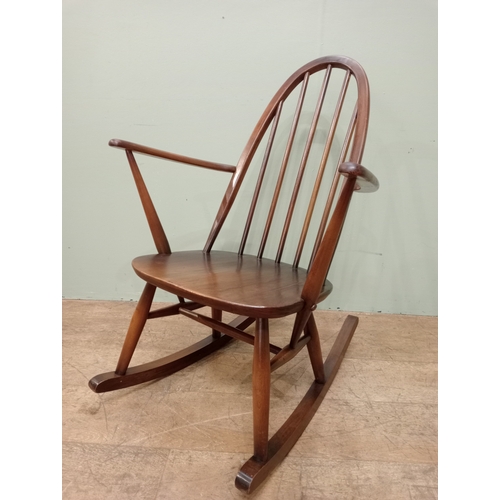 AN ERCOL QUAKER GOLDEN DAWN ROCKING CHAIR Model 428 84cm (h) x 62cm (w ...