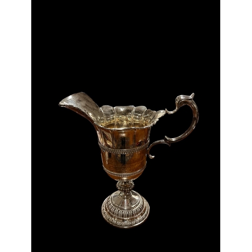 524 - A CONTINENTAL SILVER JUG bears stamp 800 28cm (h) 33 troy oz