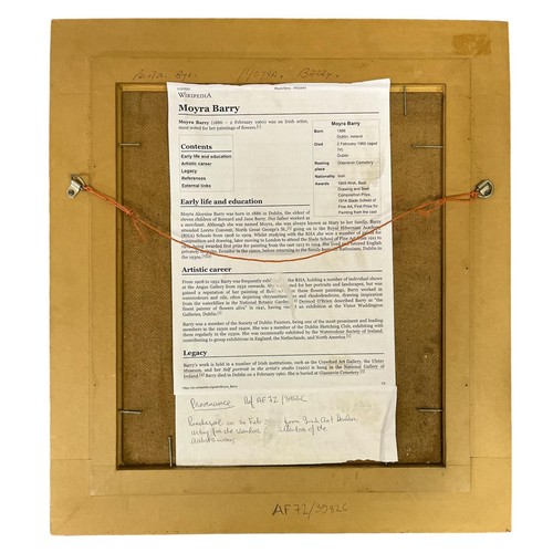 17 - MOYRA BARRY
‘The Bend in the Road’ 
Oil on board 
Signed lower left 
Image: 34cm (h) x 29cm (w) 
Fra... 