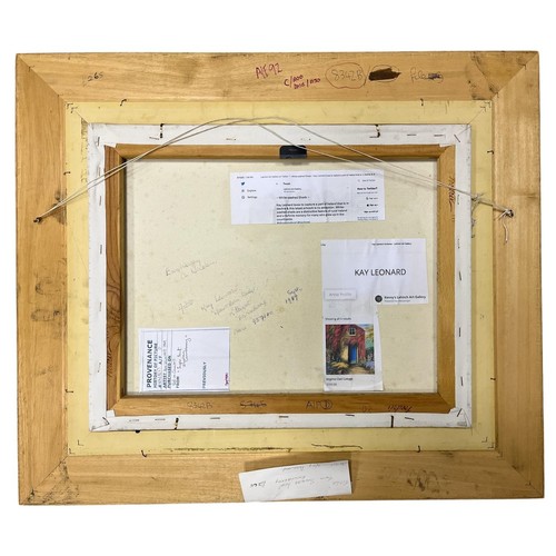 56 - KAY LEONARD
‘Twin Sugar Loaf’
Oil on canvas
Signed lower right
Image: 40cm (h) x 50cm (w) 
Frame: 63... 