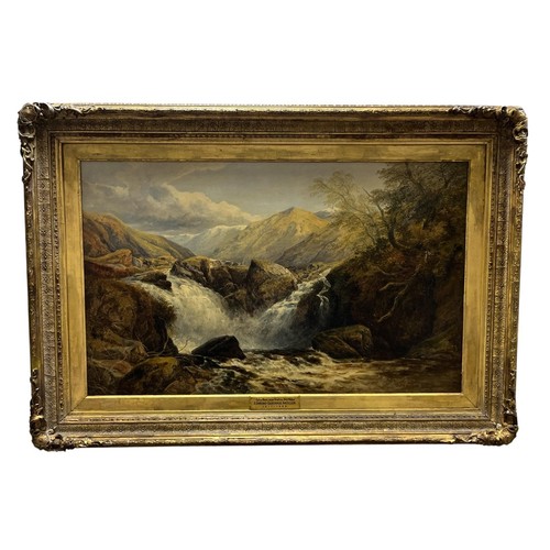 465 - EDMUND GUSTAVUS MULLER (1817-1888)
'Tal-Y-Bont near Trefriw, North Wales'
Oil on canvas
Inscribed an... 