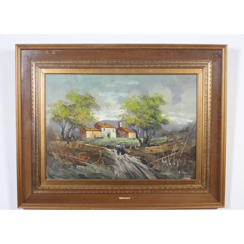 100 - CONTINENTAL SCHOOL
'Almost Home'
Oil on canvas
Indistinctly signed lower right
46cm (h) x 62cm (w)