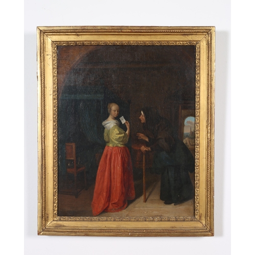 106 - after JAN STEEN
Bathsheba Receiving David's Letter
Oil on canvas 
42cm (h) x 33cm (w)