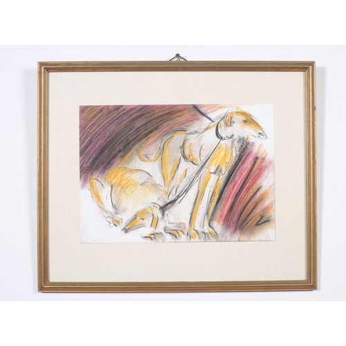 120 - MARGARET MACNAMIDHE
Study of Two Greyhounds
A pastel 
Signed indistinctly on reverse 
30cm (h) x 41c... 