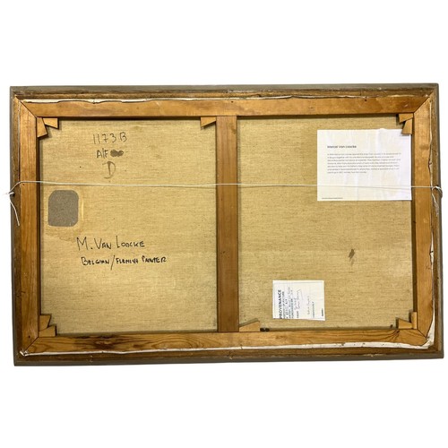 19 - MARCEL VAN LOOCKE
‘The Meet Up’ 
Oil on canvas
Signed lower left
Image: 54cm (h) x 89cm (w) 
Frame: ... 