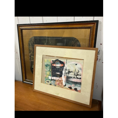 702 - JOHN KINGERLEE
'Krishna'
Collage
Mixed media
25cm (h) x 35cm (w) 
together with Pears advertisement ... 