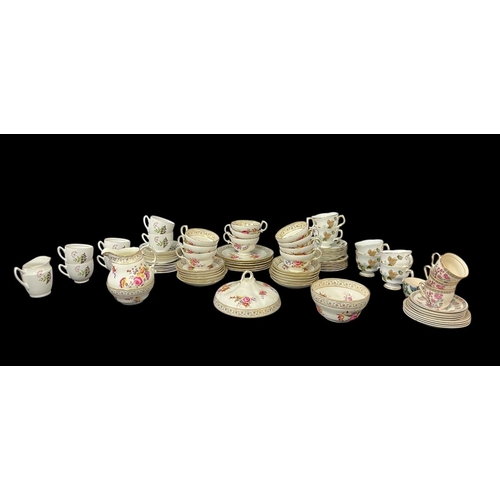 155 - A THIRTY-NINE PIECE HAMMERSLEY PART BREAKFAST AND TEA SERVICE, a nineteen piece Arklow bone China te... 