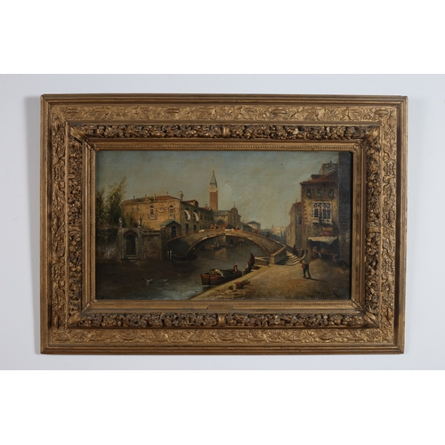 240 - KARL KAUFMANN under pseudonym FRANTISEK HANUS HERINK (1889-1958)
Venetian Canal Scene 
Oil on canvas... 