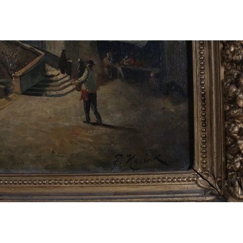 240 - KARL KAUFMANN under pseudonym FRANTISEK HANUS HERINK (1889-1958)
Venetian Canal Scene 
Oil on canvas... 