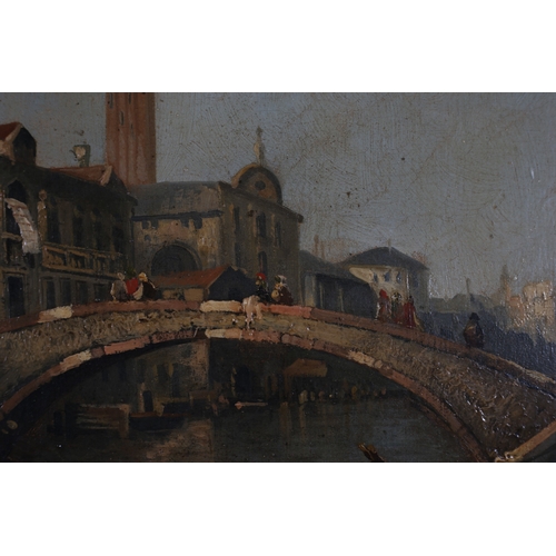240 - KARL KAUFMANN under pseudonym FRANTISEK HANUS HERINK (1889-1958)
Venetian Canal Scene 
Oil on canvas... 