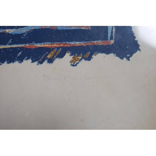 249 - ANNE MCCORMACK 
Untitled
Lithograph
Signed lower right 
Image: 55cm (h) x 55cm (w) 
Frame: 57cm (h) ... 