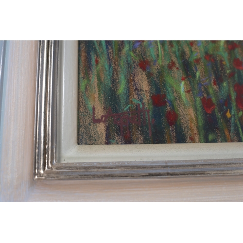 6 - LIONEL AGGETT R.I.B.A., S.W.A. (1938-2009)
Monticchiello Cypresses, Tuscany 
Pastel 
Signed lower le... 